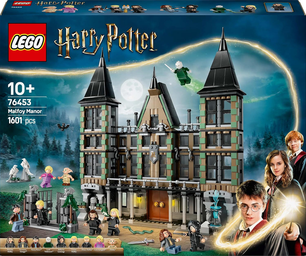 LEGO Harry Potter Malfoy családi vidéki birtok, fantasztikus gyűjthető és bemutatható játék, ajándék fiúknak, lányoknak és a varázslóvilág rajongóinak, ajándékötlet 9 minifigurával 76453 Építőkészlet Besuche den LEGO-Store