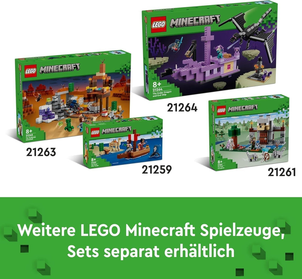 LEGO Minecraft Badlands Mine Videojáték bányászjáték készlet 8 év feletti fiúknak és lányoknak Szórakoztató építőkockák kalandkészlet születésnapi ajándék 21263 építőkészletek Besuche den LEGO-Store