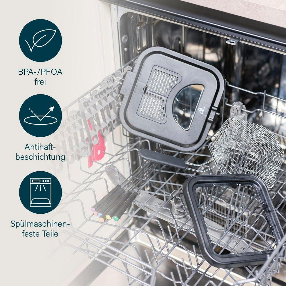 Princess 182611 mini fondüsütő - Gyors fűtés - Szagszűrő - 1,2 literes űrtartalom, ezüst háztartási gépek Naty Shop