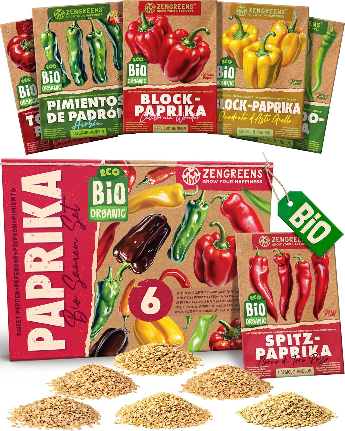 Bio bazsalikommagok 6-6 db-os készletben a könnyű termesztéshez kertben, erkélyen vagy emelt ágyásban - Vetőmagok - Palánták