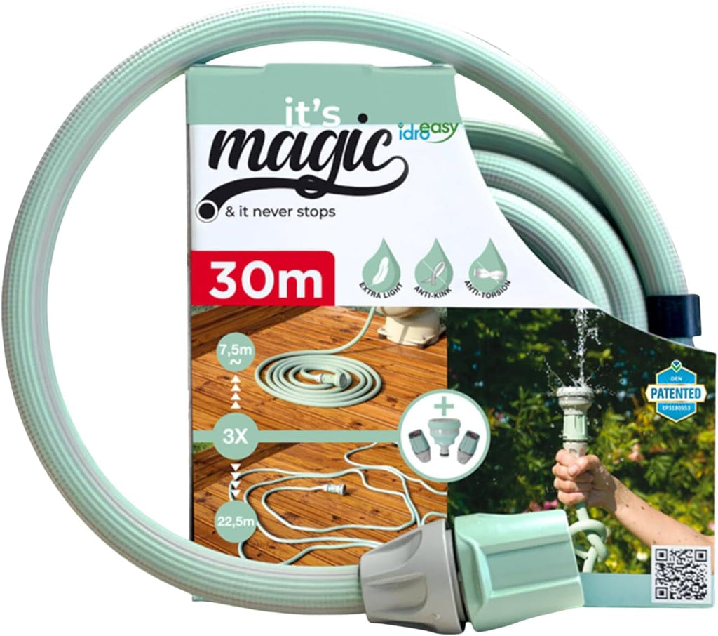 Magic Soft Smart 30 metri - Țeavă de irigații pentru grădini, anti-noduri, anti-torsiune, furtun de apă