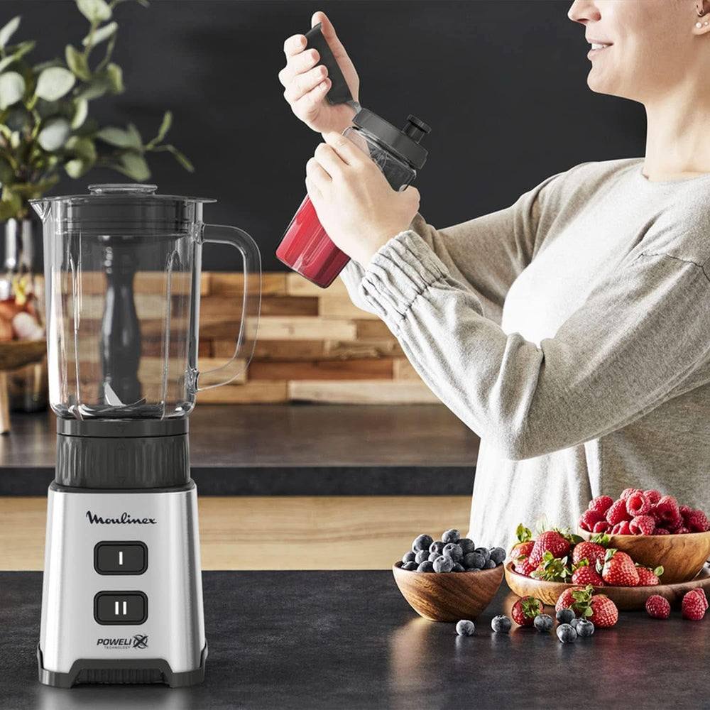 Turmixgép Pulseo LM17GD, 400 W, 4 penge, 700 ml, hordozható tartály 600 ml Kitchen Naty Shop