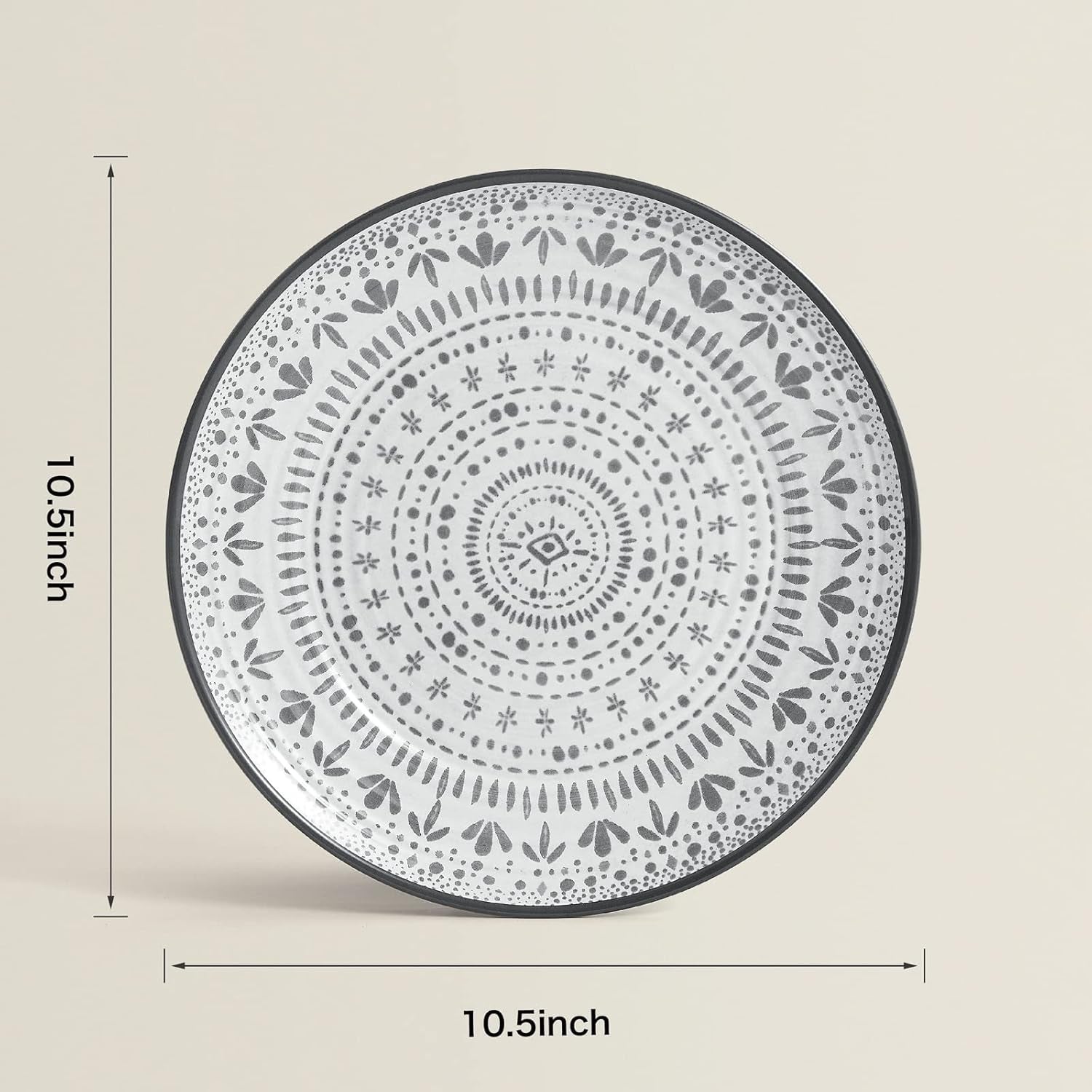 Set de tacâmuri pentru camping din melamină, format din 24 de piese, pentru 8 persoane - set de farfurii și set de tacâmuri din melamină, perfect pentru rulote, petreceri în grădină și petreceri pe terasă
