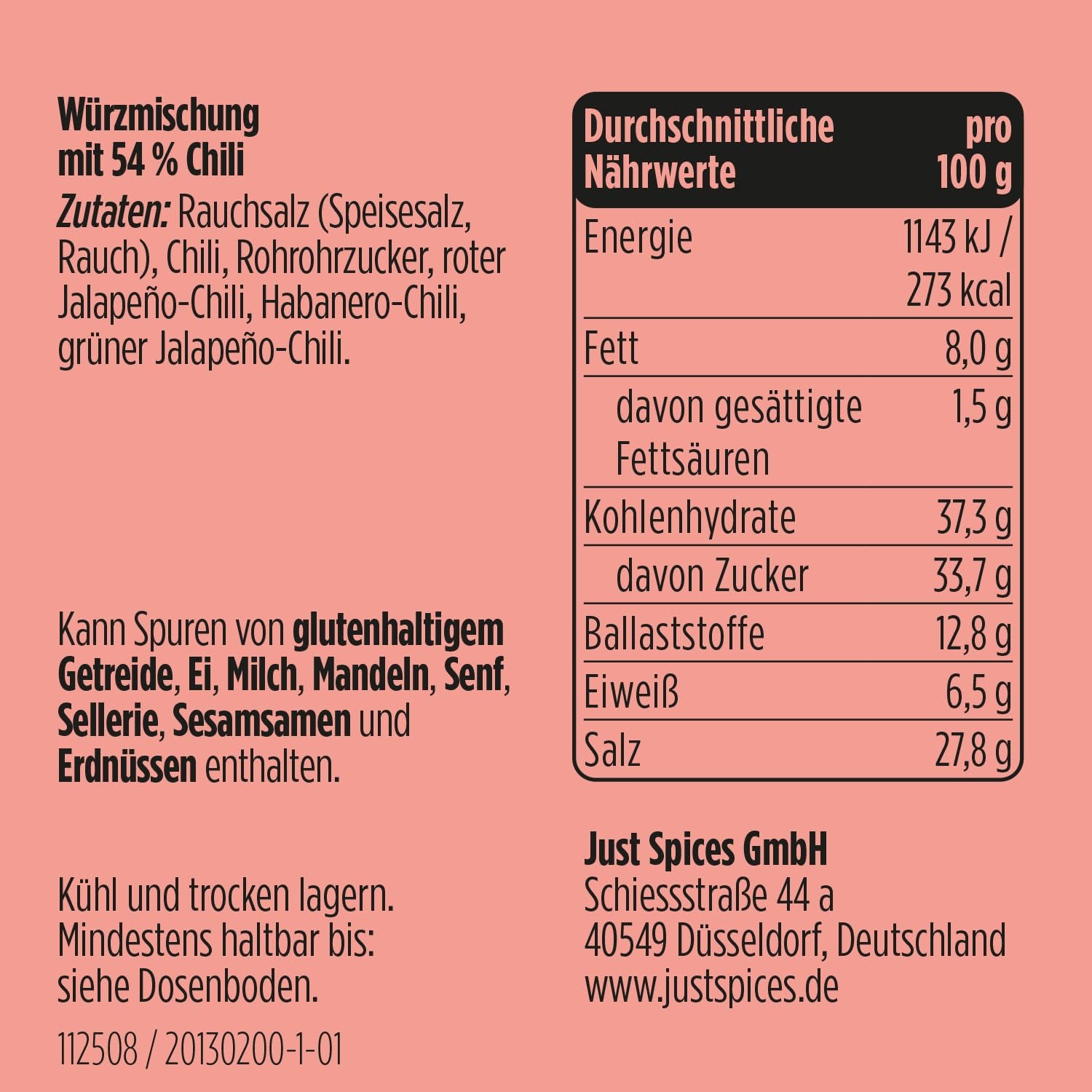 Just Spices Turbo Sharper Allrounder I Mehr Wumms für jedes Gericht mit dreifach Chili I Gewürzdose, 61 g