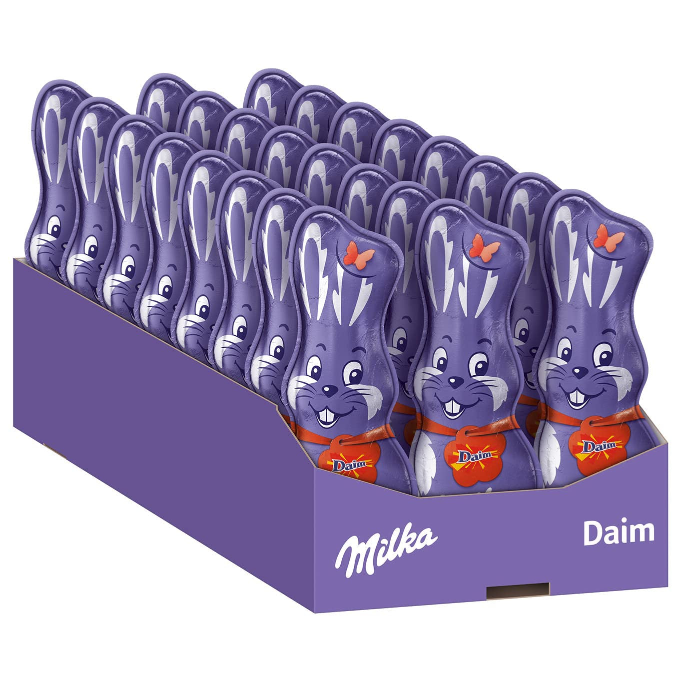 Milka Pachet vrac de ciocolată de Paște, 24 x 45 grame Bomboane de Ciocolata Naty Shop 24 x 45 grame