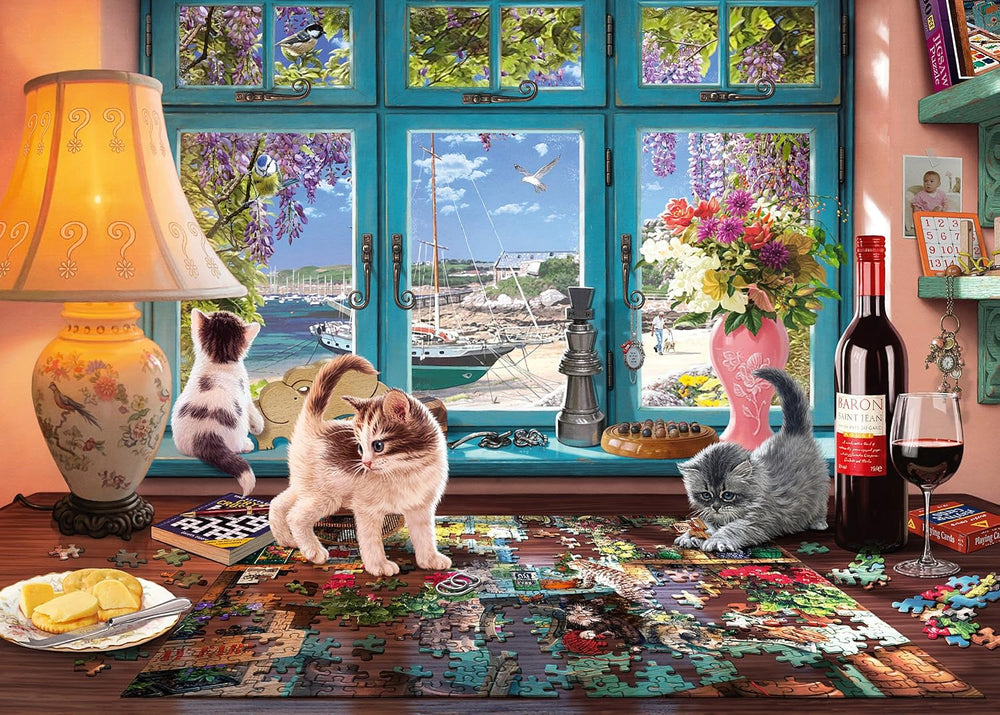 Schmidt Spiele 58344 A kirakós asztalnál, 1000 darabos puzzle Puzzle Naty Shop