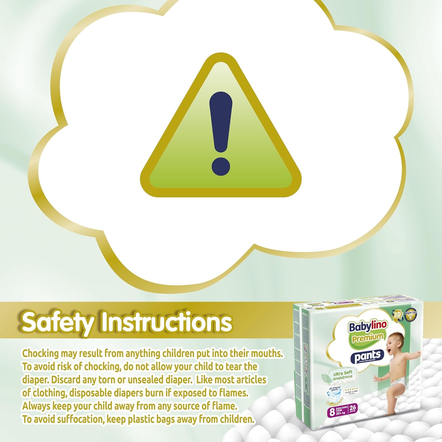 Prémium 8-as méretű nadrág Ultra-Soft szűrővel, XXL (20+ kg), 104 darab