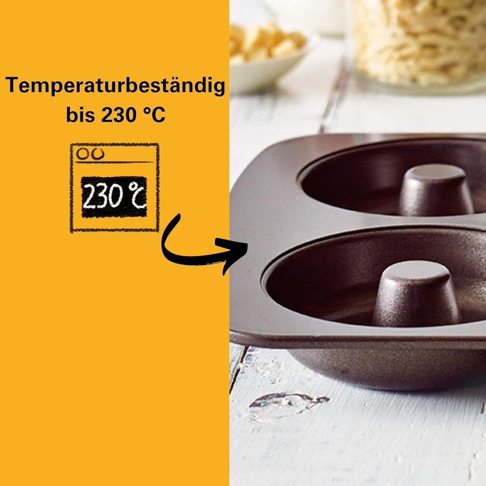 Birkmann, Easy Baking, Donutblech, Backform Für 6 Donuts, Mit Hochwertiger Antihaftbeschichtung, Ø 9 cm, Mit Rezept, 881631 Sütőformák és tálcák Naty Shop