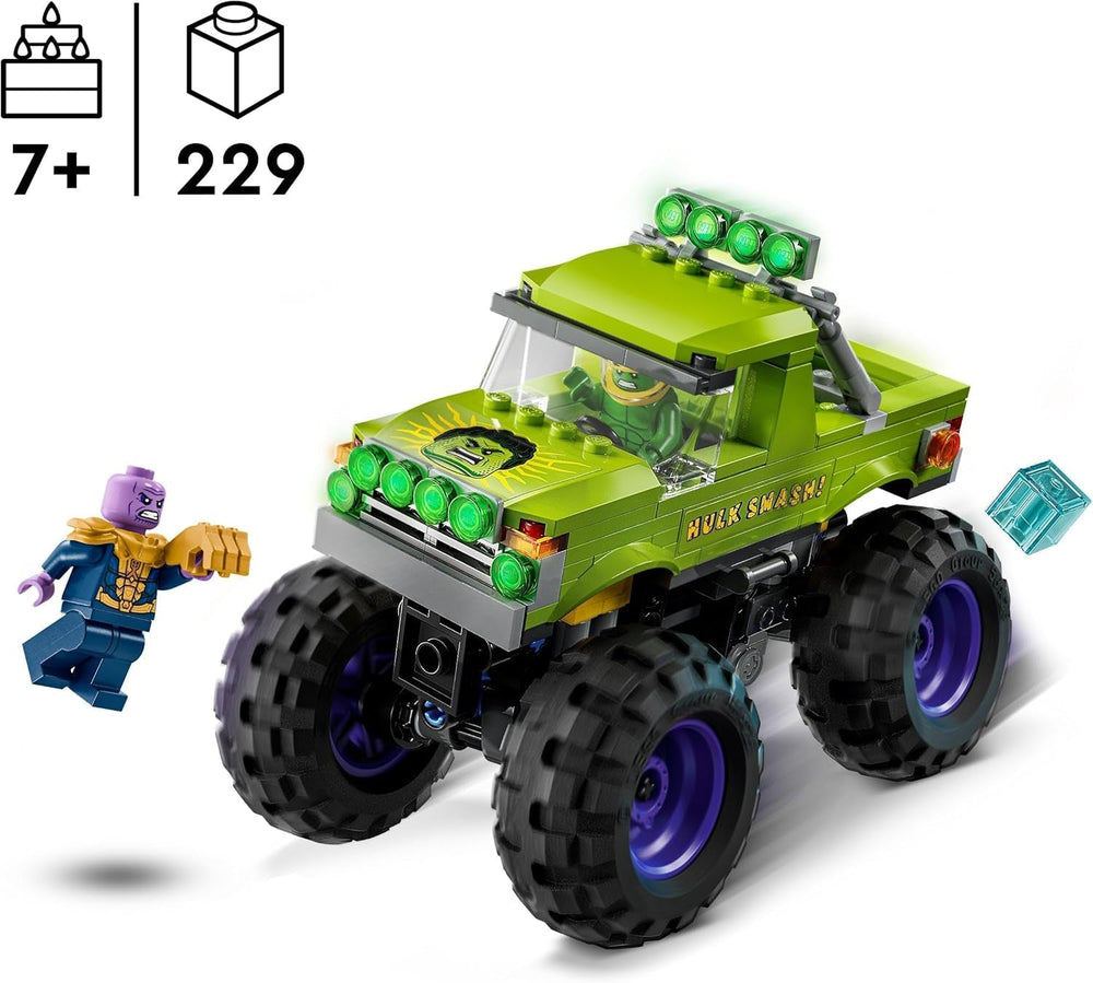 LEGO Ç€ Marvel Hulk Truck vs. Thanos - Szuperhős építőjáték - Bosszúállók jármű és minifigurák - Monster truck a nagy mókához - Ajándék fiúknak és lányoknak 7 éves kortól - 76312 Építőkészlet Besuche den LEGO-Store