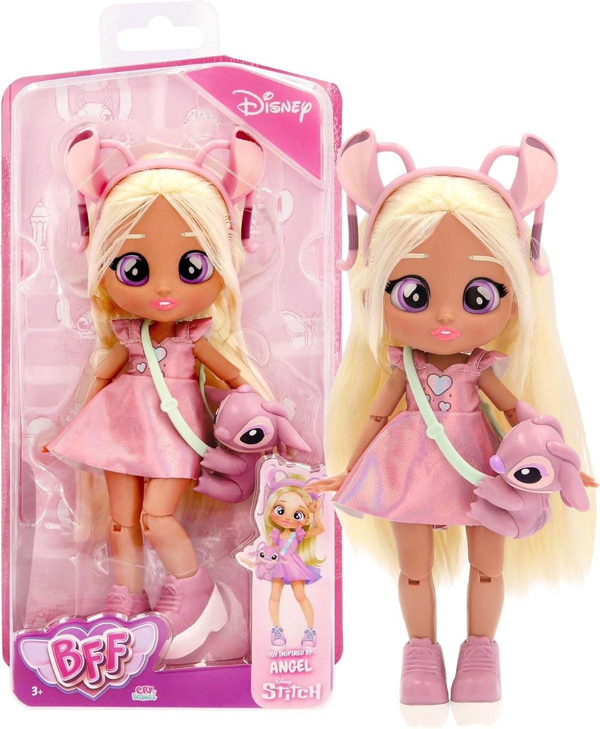 Disney Angel, BFF Fashion Doll im Angel-Outfit zum An- und Ausziehen, beleértve a Styling-Accessoires, Spielzeug und Geschenk für Kinder ab 3 Jahren