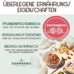 Bio Penne Rigate tészta N.91 - 500 g tönkölyliszttel, lencseliszttel és quinoaliszttel - Fehérjében gazdag, rost- és fehérjeforrás