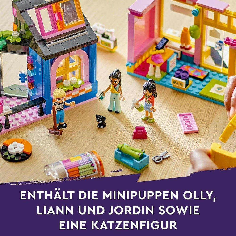 LEGO Friends Vintage divatbolt építőkészlet gyerekeknek játékbolttal, figurákkal és macskával, társadalmi-érzelmi fejlődést segítő példakép, ajándék 6 éves lányoknak és fiúknak 42614 építőkészlet Besuche den LEGO-Store
