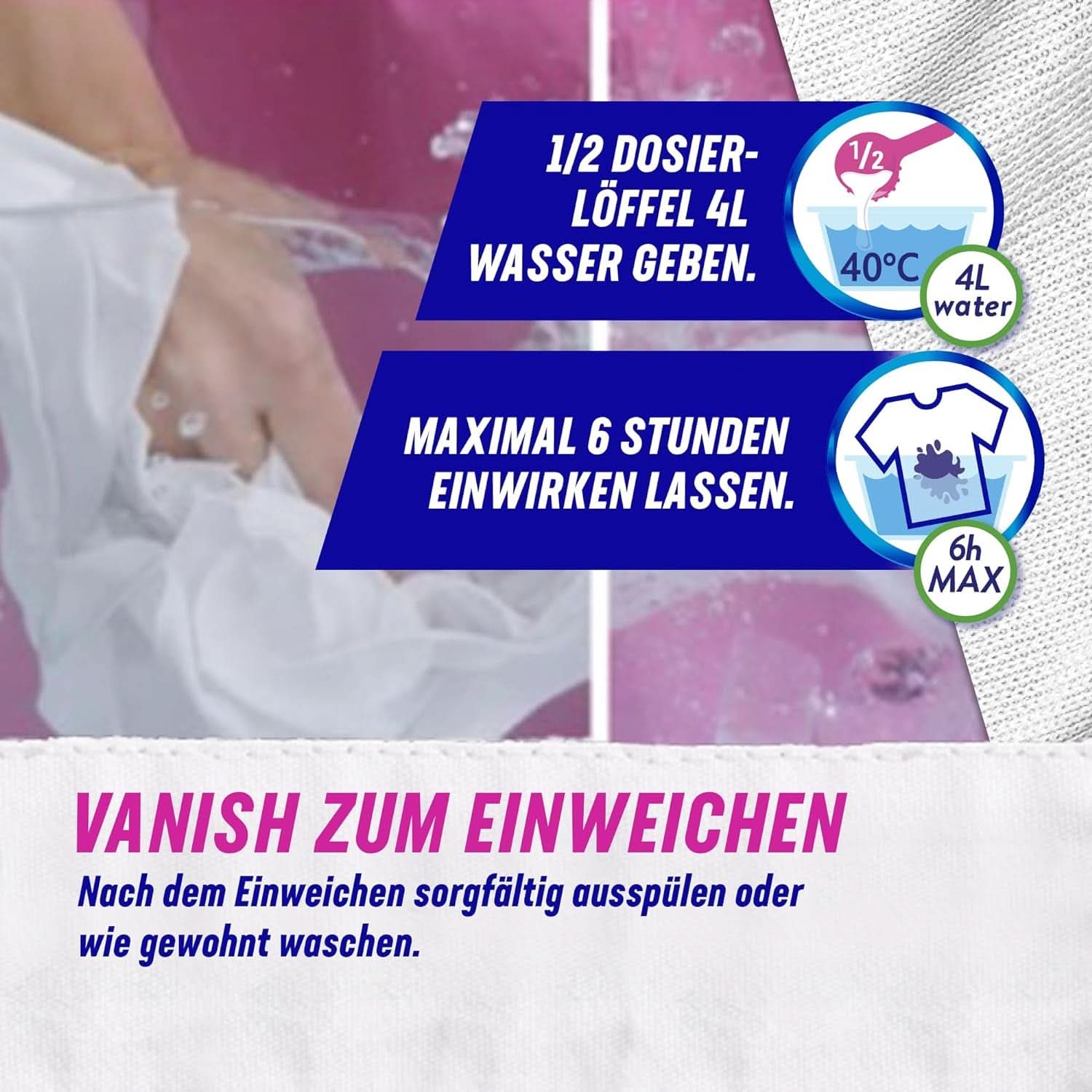 Vanish Oxi Action Powerwhite por - 1 x 1,125 kg - folteltávolító és klórmentes mosodajavító por - fehér ruhákhoz Mosószerek Naty Shop
