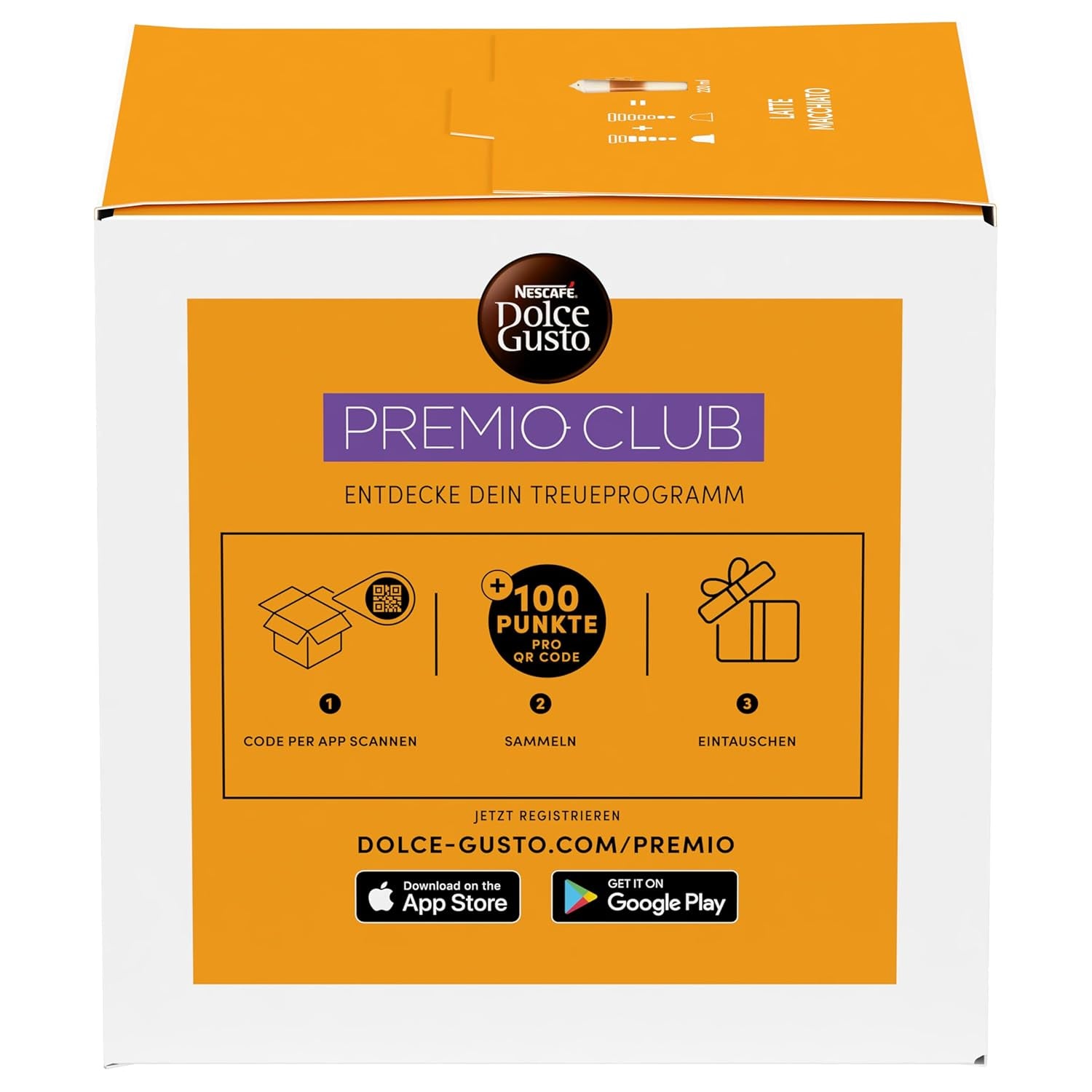 NESCAFÉ DOLCE GUSTO Latte Macchiato Kaffeekapseln 6er Pack (6 x 16 Kapseln)