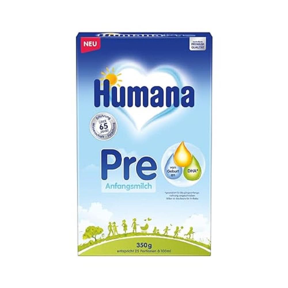 Humana Initial PRE tej, születéstől, tejpor csecsemőknek, csak DHA-val és laktózzal, 750 g Naty Shop 350 gramm Tejpor