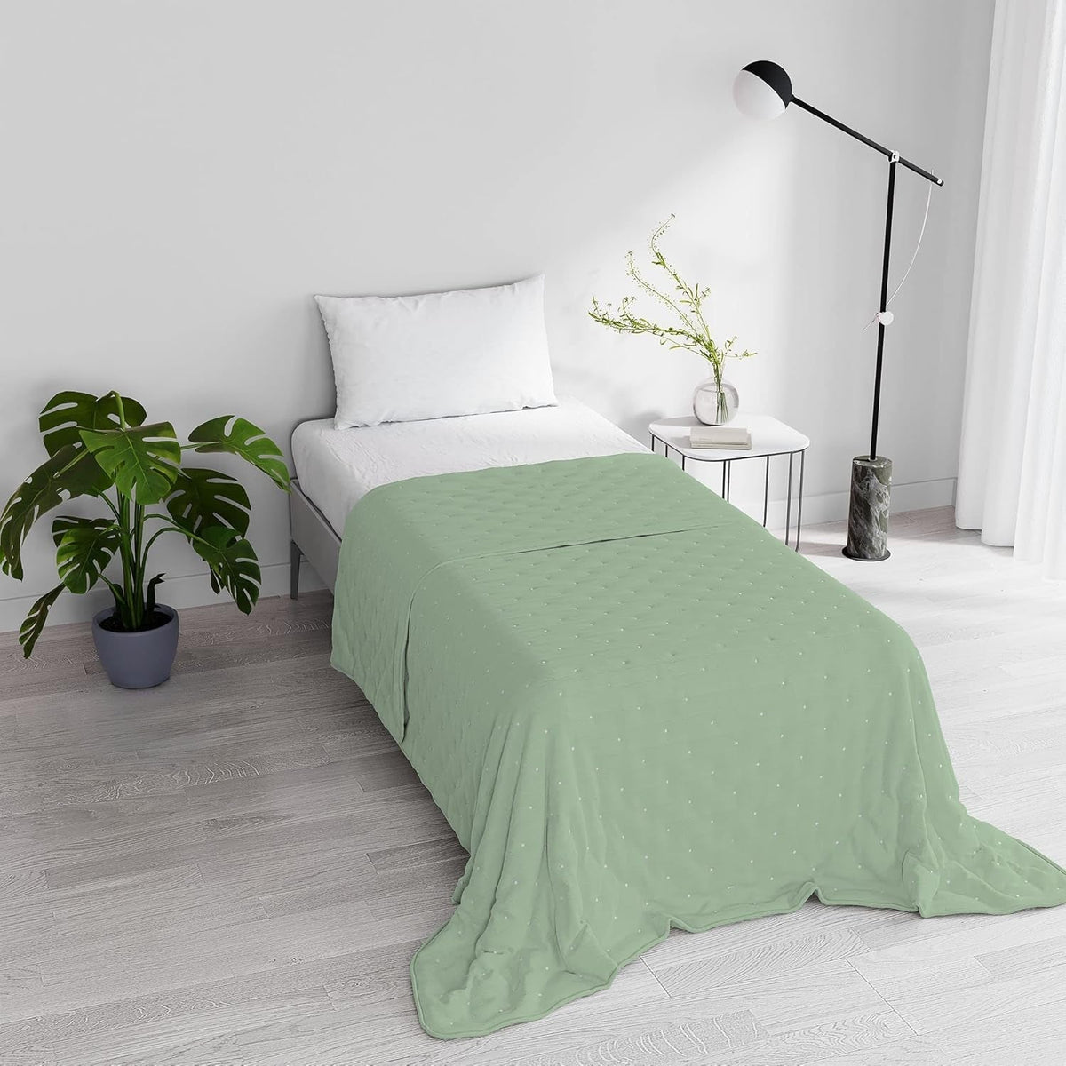 Plapumă elegantă de vară, matlasată, verde, 170 X 250 cm Plapumi si pilote Naty Shop Verdino 170X250Cm