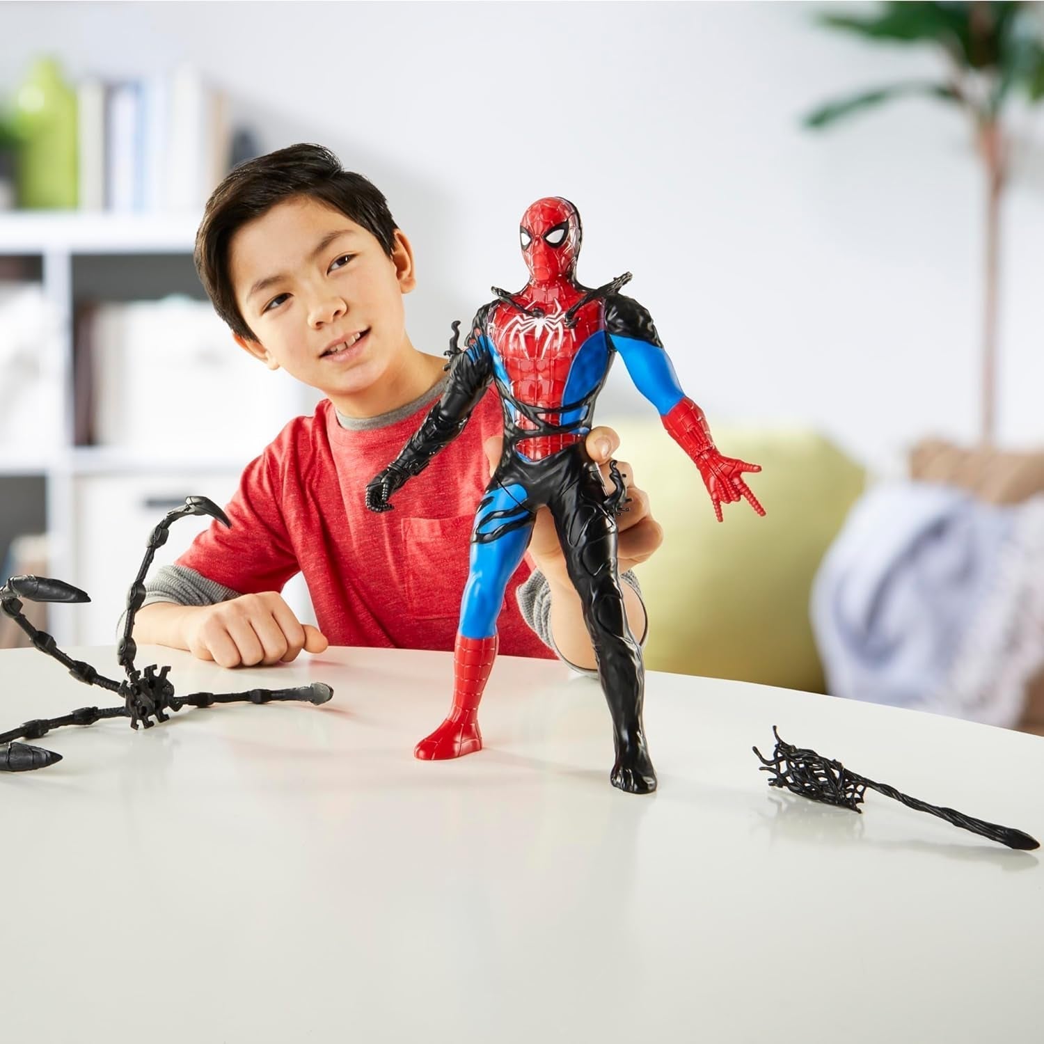 Marvel Spider-Man Venomversus Spider-Man Schimbător de culori Figura de acțiune cu accesoriu Action figures Naty Shop
