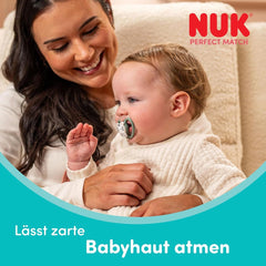 Suzete NUK Perfect Match Air pentru bebeluși | 6-18 luni | Suzete ortodontice care promovează circulația aerului și previn erupțiile cutanate cauzate de salivație | Acceptare 95% de către bebeluși** | Disney Minnie Mouse | Pachet de 2