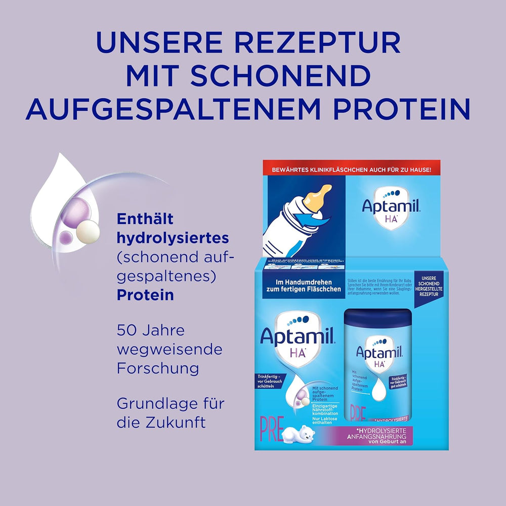 Aptamil HA Pre Ready to Drink – Hidrolizált tej csecsemőknek születésüktől – 4 x 2 x 90 ml