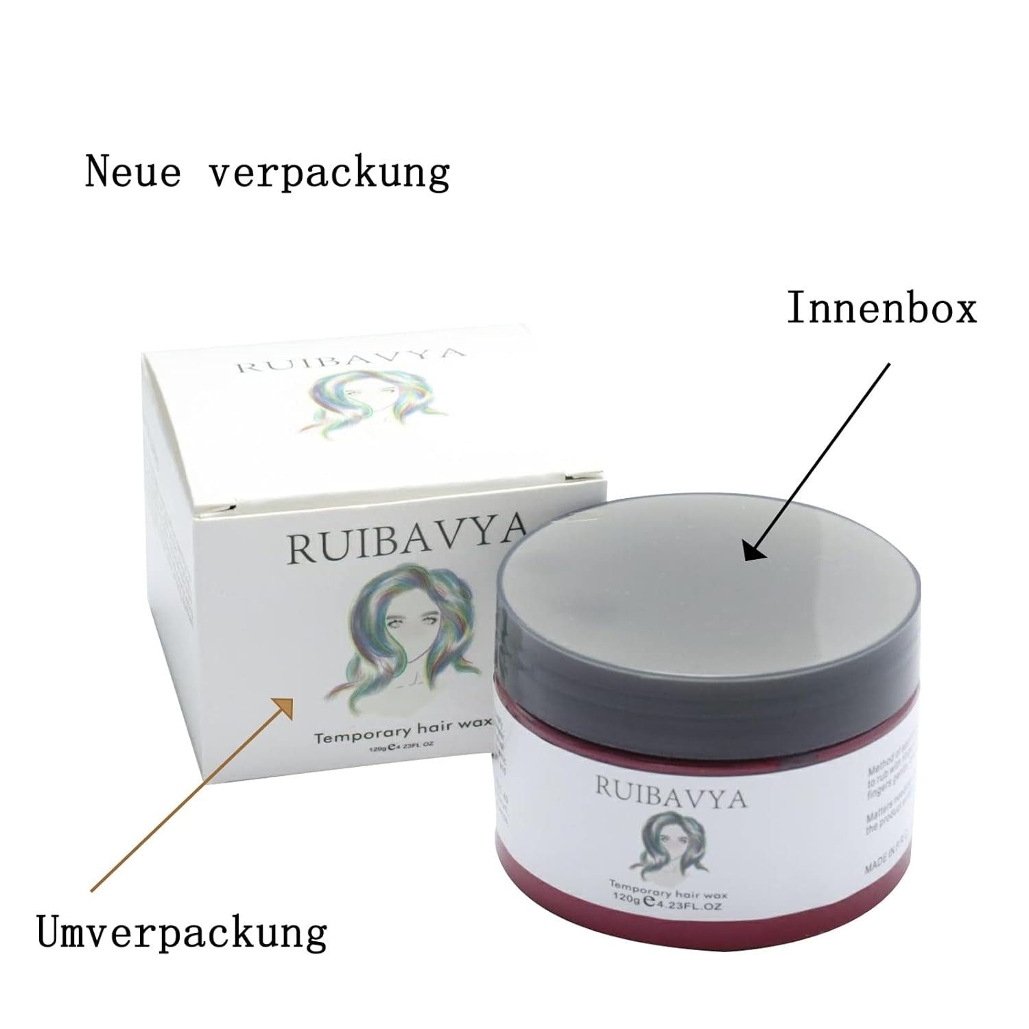 Culoarea părului Ceară de păr Vopsea de păr instantanee De unică folosință Noroi de păr Natural Hairstyle Cream Unisex Temporar Modelare Compound Pomadă Gri Vopsea pentru par Naty Shop