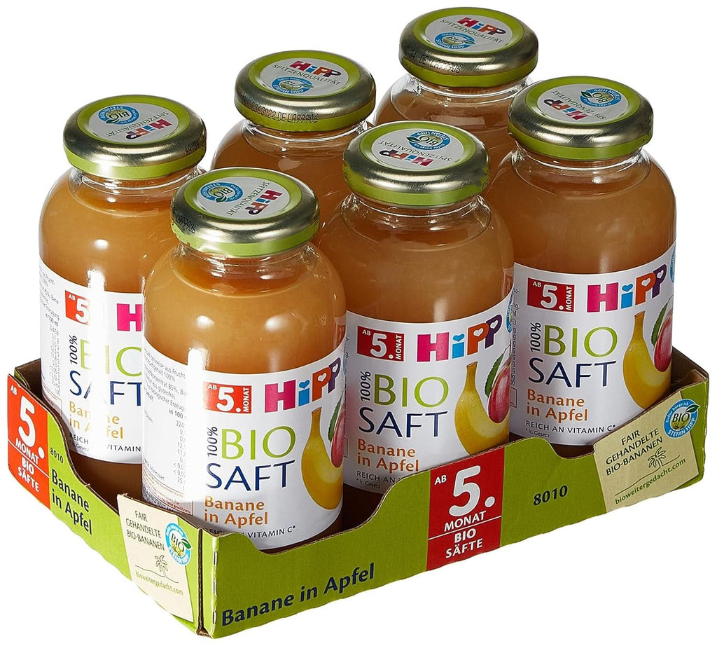 Hipp Banană-măr Organic, pachet de 6 (6 X 200 ml) Mama si Copilul Naty Shop