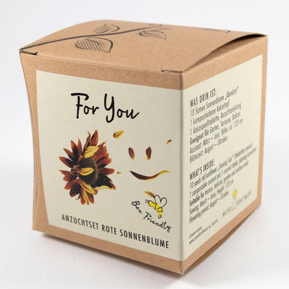 Plant Grow Gift Kit - Sunflower Sunset, cserepekkel, szubsztrátummal és termesztési útmutatóval