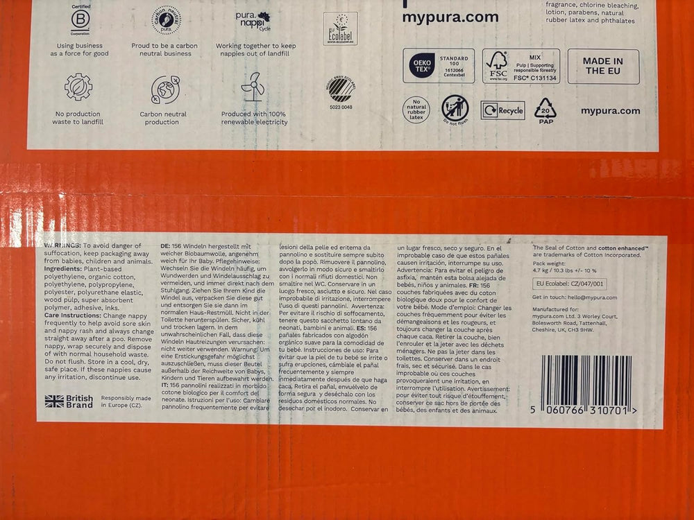 Eco baba pelenkák - 3-as méret (4-9 kg), 1 csomag (26 pelenka), ultrapuha pelenkák érzékeny bőrre, szerves pamut, akár 12 órás szivárgásvédelem, új méret útmutató