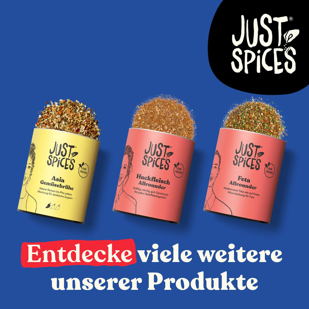 Just Spices Asia Gemüsebrühe I Würze asiatische Suppen zu Hause selbst I Gewürzdose, 65 g