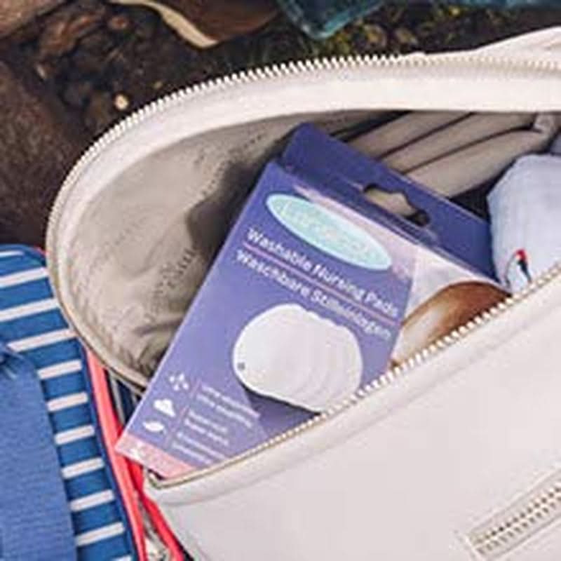 Lansinoh mosható szoptatóbetétek - 4 darabos csomag, mosóhálóval - Ultra nedvszívó, szuper puha és újrafelhasználható élelmiszerek és szoptatási kiegészítők Bebe Naty Shop