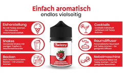 Twizzy koncentrált eper ízű, 60 ml Aromas Naty Shop