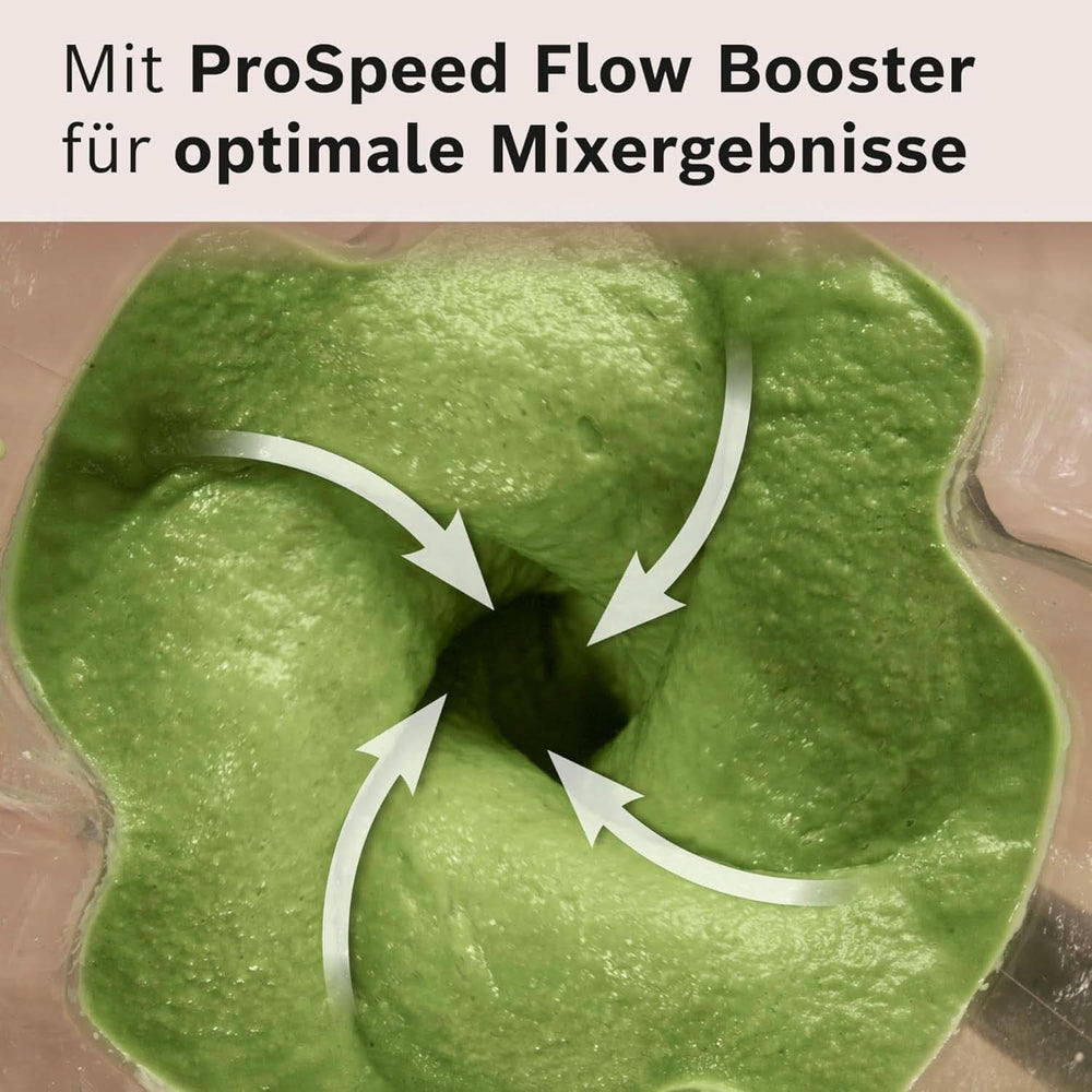 Highspeed-Standmixer Vitapower Serie 6 MMBD665B1, 45 000 U/min, 6 program Inkl Heiße Suppe & Reinigung, 2 L Mixbehälter, Stopfer, Spülmaschinenfeste Teile, Made in Europe, 1800W, Shop Schwarz Kitchen Naty