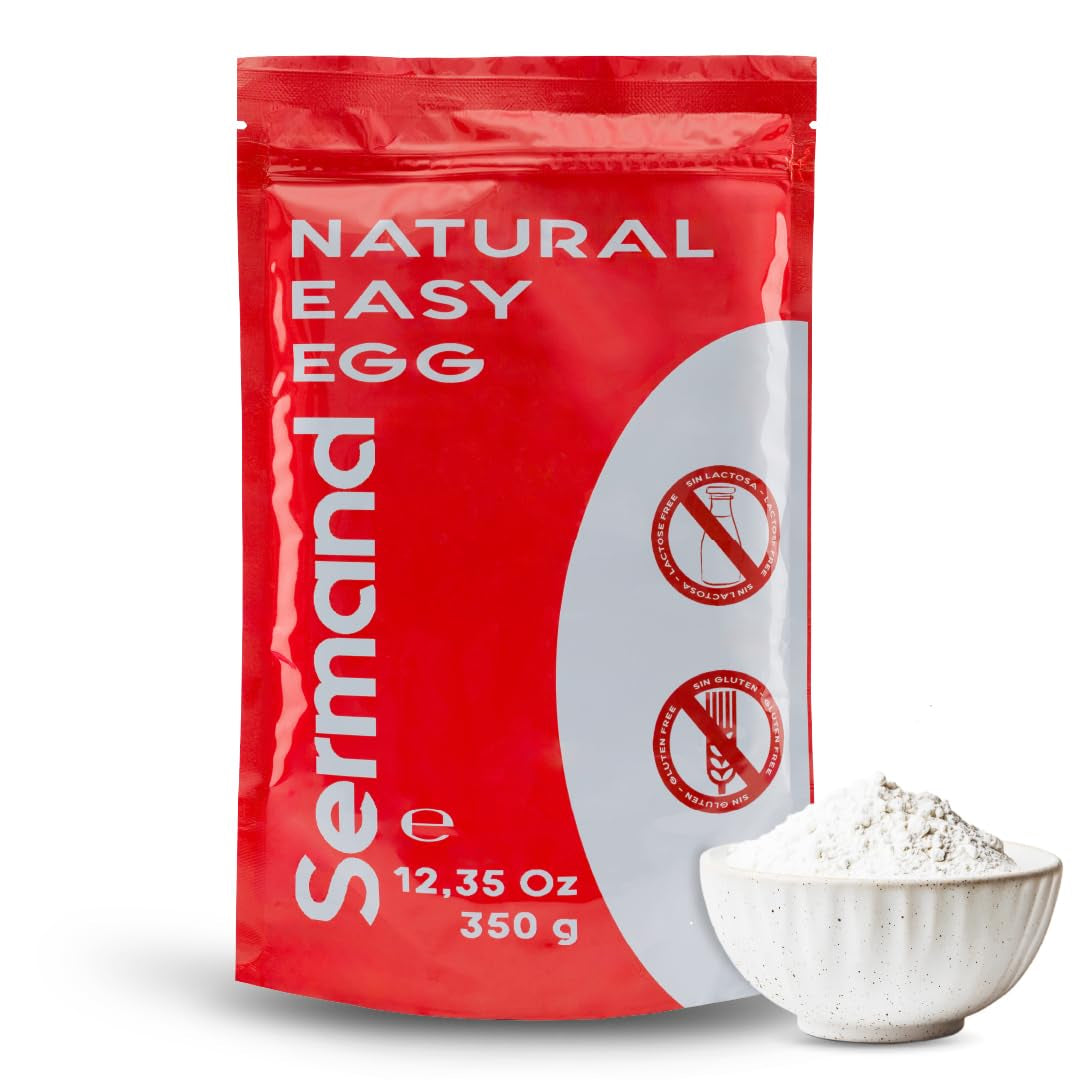 Eiweißpulver für Baiser (350 g) | Pasteurisiertes Eiklar | Getrocknetes Eiweiß | Laktózmentes Gluténmentes | In wiederverschließbarem Zip-Beutel