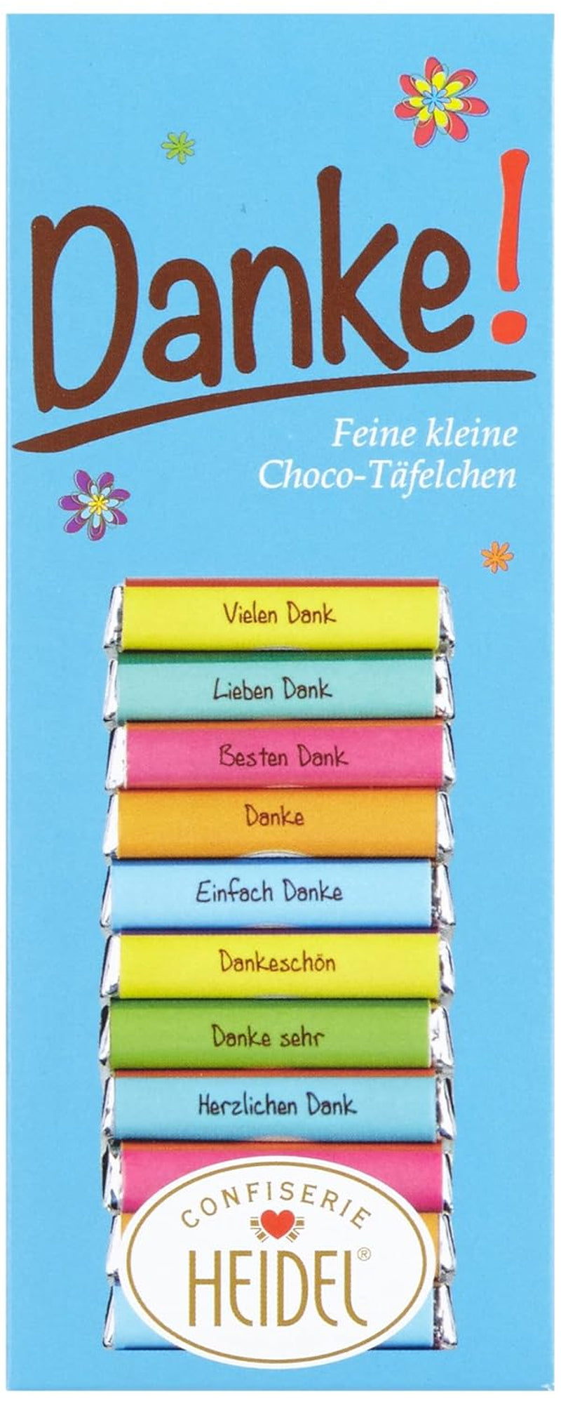 Heidel Thank You tejcsokoládé szeletek 3x80g, 16 db 5g-os miniszelet csomagonként, Különféle köszönetnyilvánítások, Kiváló ajándékötlet