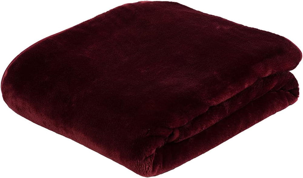 Gözze - Kényelmes takaró Premium Cashmere-Feeling, 500 G/M², 180 X 220 cm - mustáros ágyak és takarók Besuche den Güzze-Store Bordeaux 180 X 220 cm