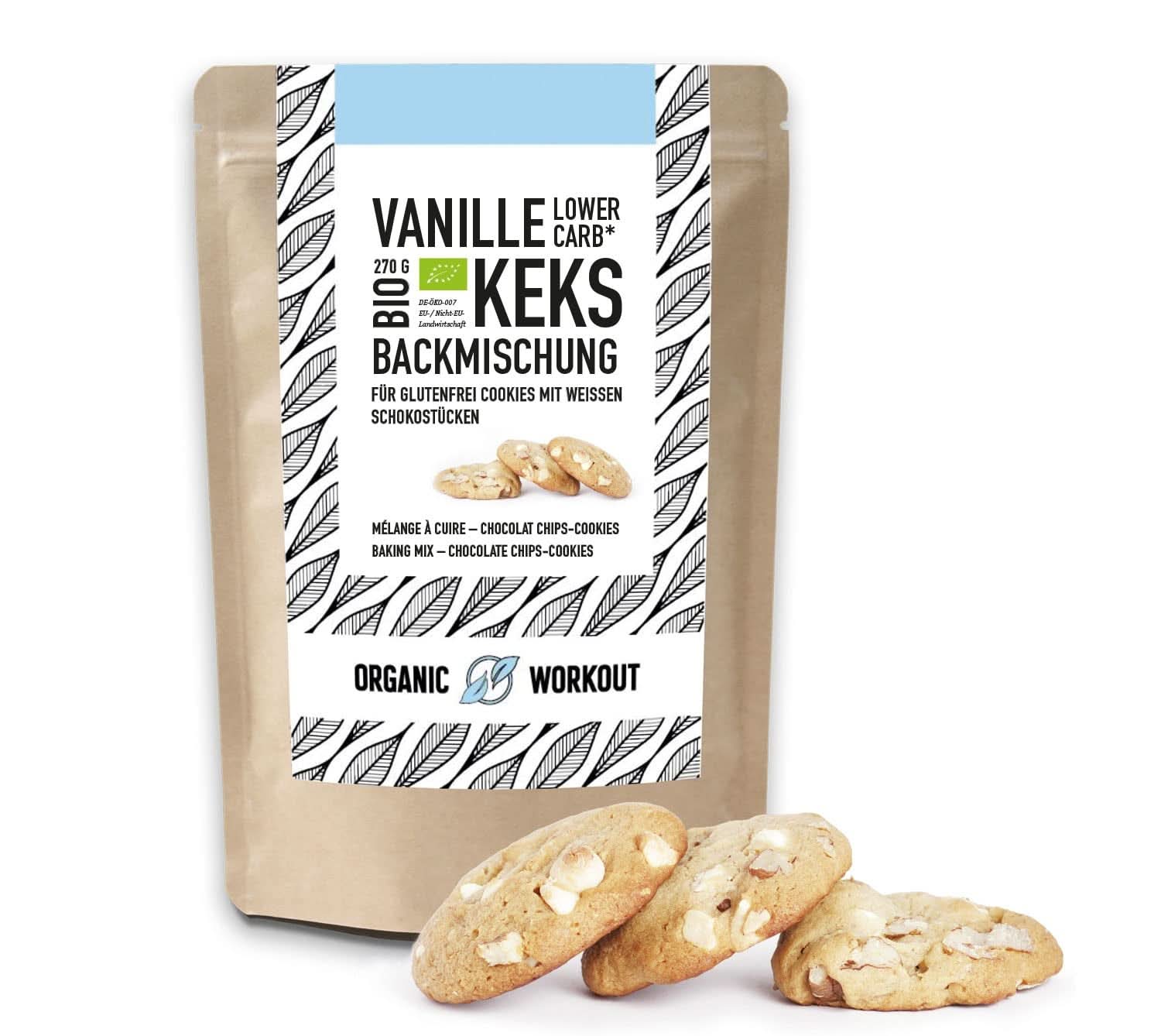 Kever vegán csokis kekszhez, hozzáadott cukor nélkül, mandulaliszttel Naty Shop Kitchen 270 gramm vanília