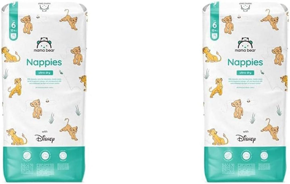 Mama Bear Disney Ultra Dry pelenkák 4-es méret (8-14 kg), fehér, 84 darab (1 csomag) Naty Shop 6-os méret (15+ kg) (2 csomag) Egyedi csomag
