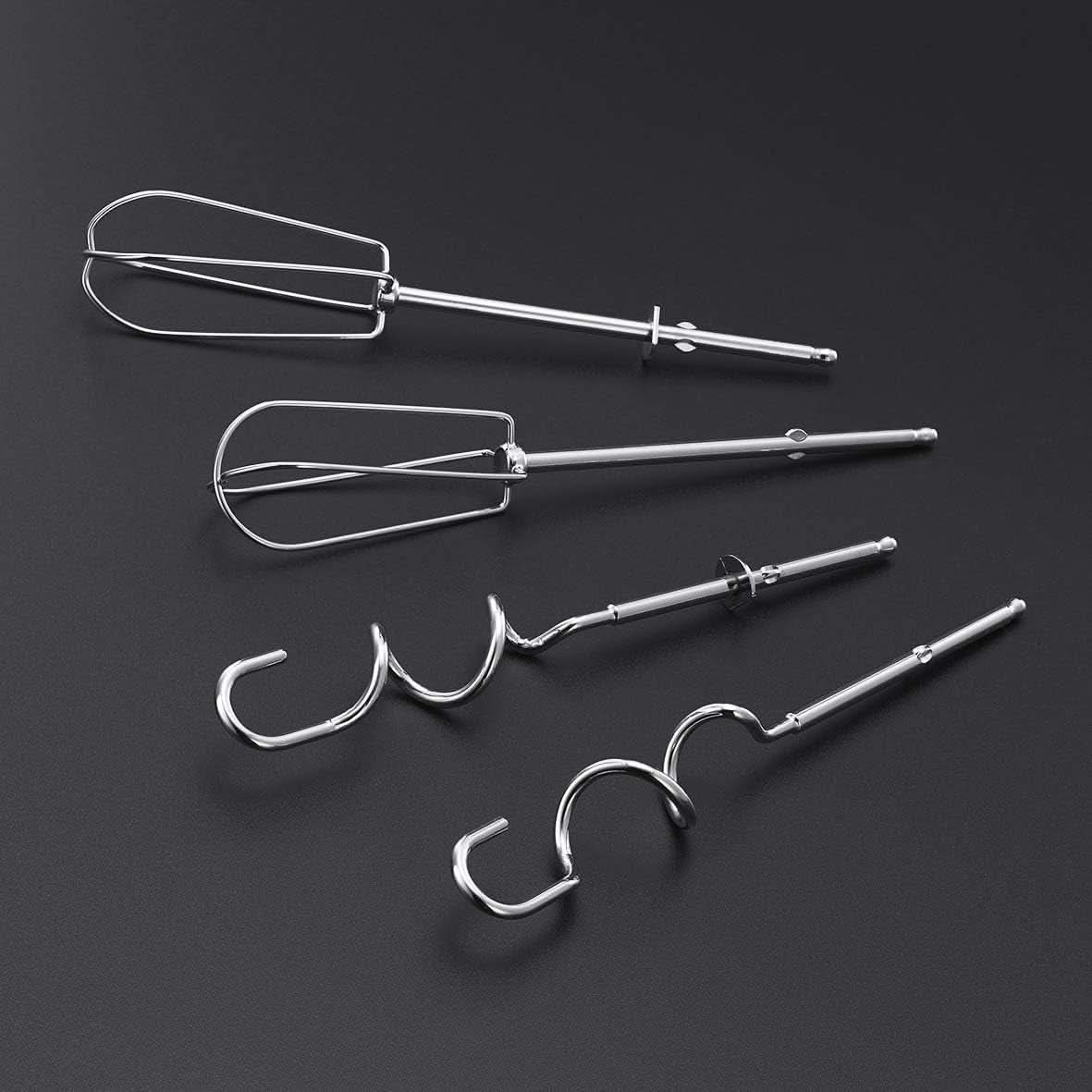 Russell Hobbs Handmixer [Handrührgerät] Desire Rot (5 Geschwindigkeitsstufen+Turbofunktion, 2 Spülmaschinengeeignete Rührbesen & Knethaken, Auswurftaste, Aufrechte Parkposition) Handrührer 24670-56 Kitchen Naty Shop