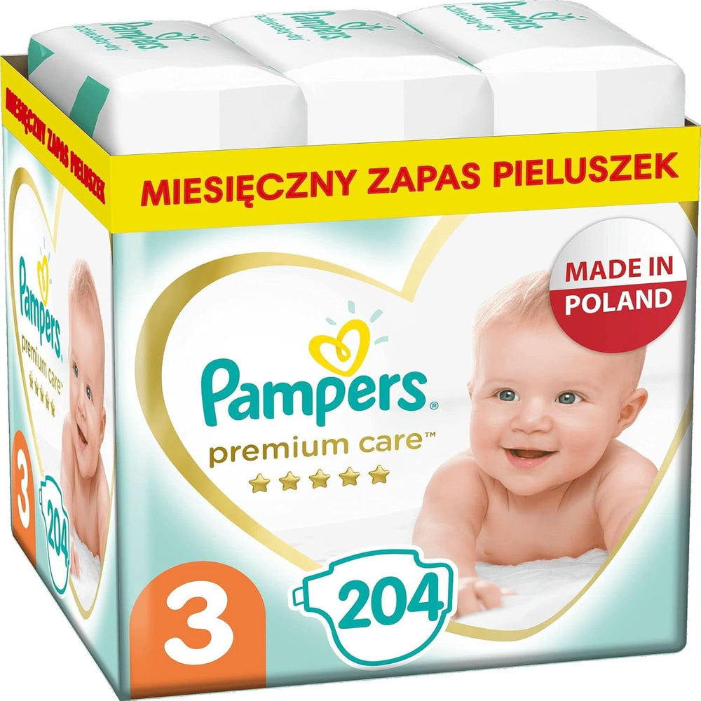 Pampers pelenkák 2-es méretű (4-8kg), Premium Care pelenkák, 68 db Mother and Baby Naty Shop 3 (204 db)