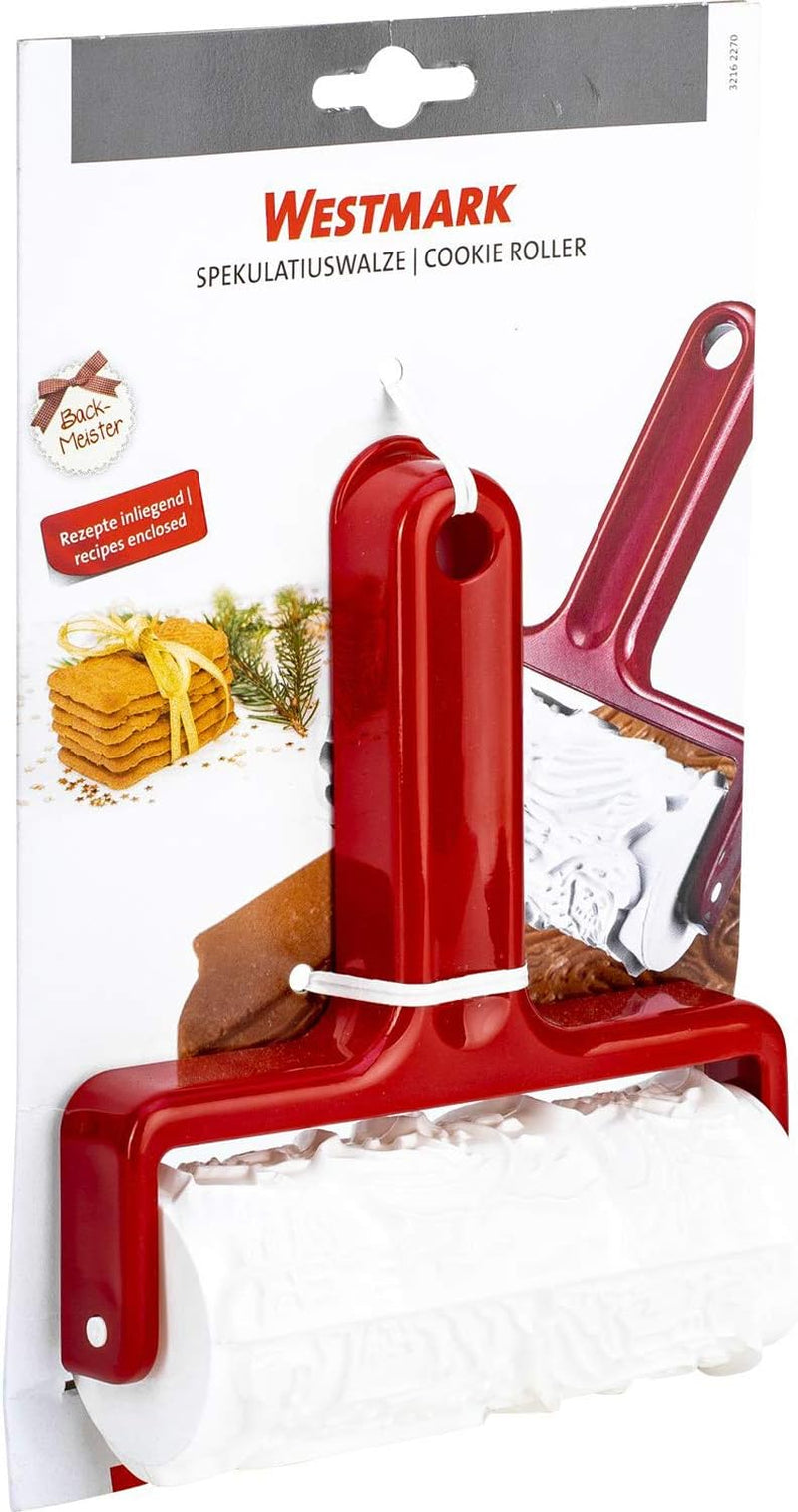 Westmark Spekulatiuswalze, Mit 7 verschiedenen Motiven, Hossz: 17,2 cm, Kunststoff, Klausi, Weiß/Rot, 32162270
