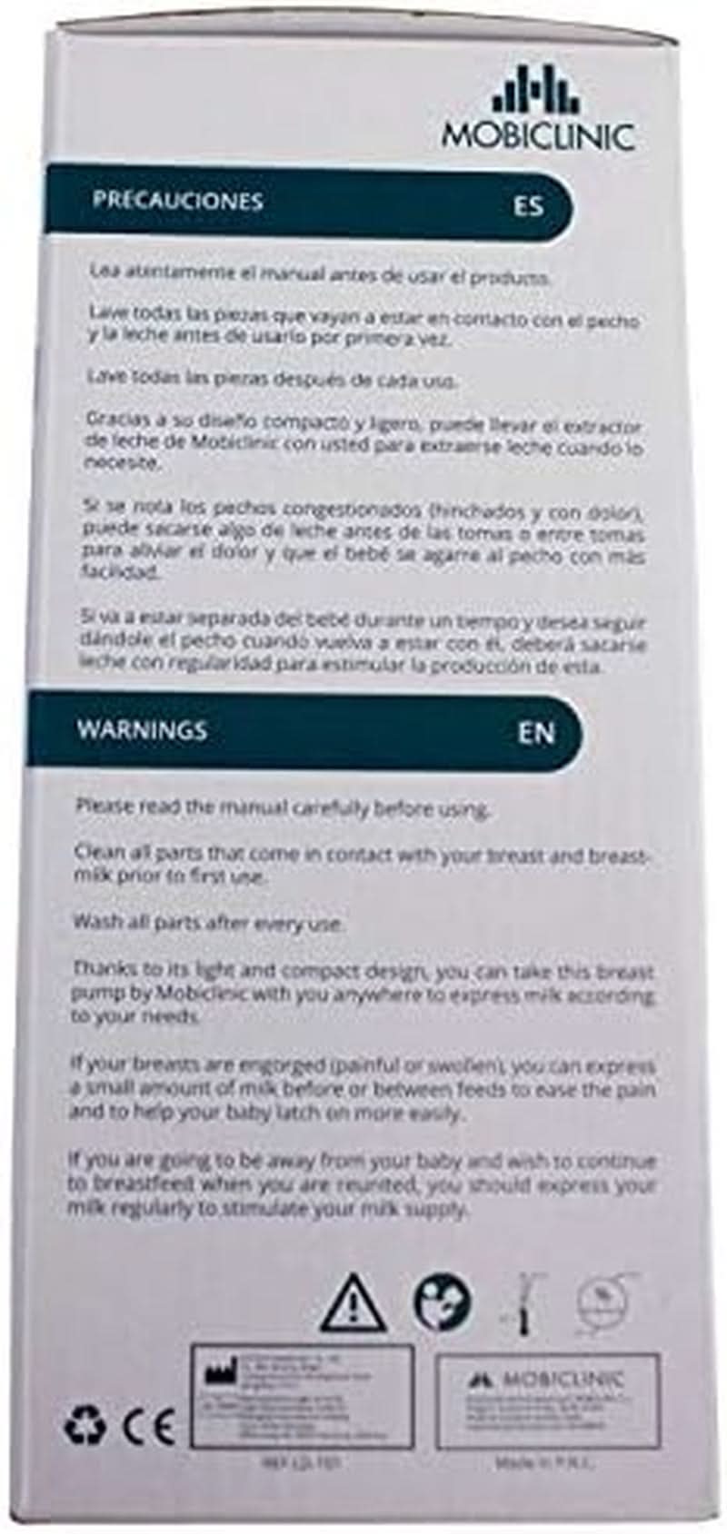 Mobiclinic ®, kézi mellszívó, európai márka, ergonomikus fogantyú Kiegészítők Élelmiszer és szoptatás Bebe Naty Shop