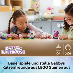 LEGO Gabbys Puppenhaus Gabbys Katzenfreunde - Spielzeug mit 6 Tierfiguren inkl. Meerkätzchen und Kitty Fairy - Ständer zum Ausstellen - Geschenk für Mädchen ab 6 Jahren - 11215