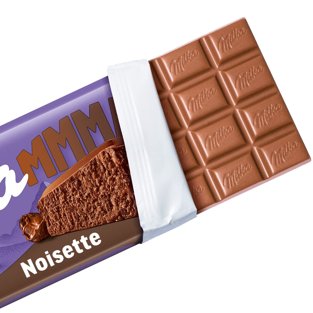 Milka MMMAX Noisette – alpesi tejcsokoládé finom, krémes mogyorós töltelékkel – 250g