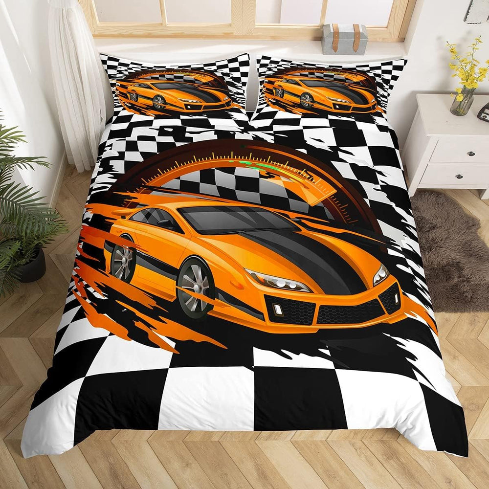 Jungen Cartoon Auto Bedtuchen Set 135X200,Kinder Bau Fahrzeuge Tröster Abdeckung Für Kind Kleinkind Teens,Dinosaurier Bettbezug,Traktor Maschinerie Bagger Bettdecke Abdeckung,Lkw Autos Bedtuchen Naty Shop Multi 18*20*13