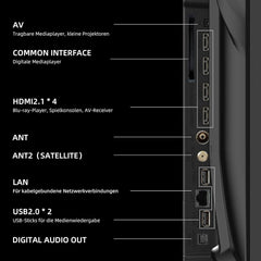 CHIQ 50QA10 Televizor inteligent QLED 4K UHD de 50 de inci cu Google, QLED Pro, DLG 120Hz, MEMC, VRR, ALLM, HDR10, Dolby Audio, 4x HDMI 2.1, gamă largă de culori, carcasă metalică fără ramă, Chromecast, Asistent Google