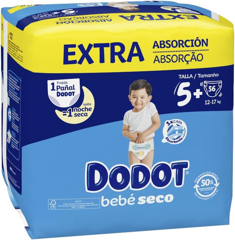 Baby Dry Extra - Jumbo csomag, 5-56 darabos méretben