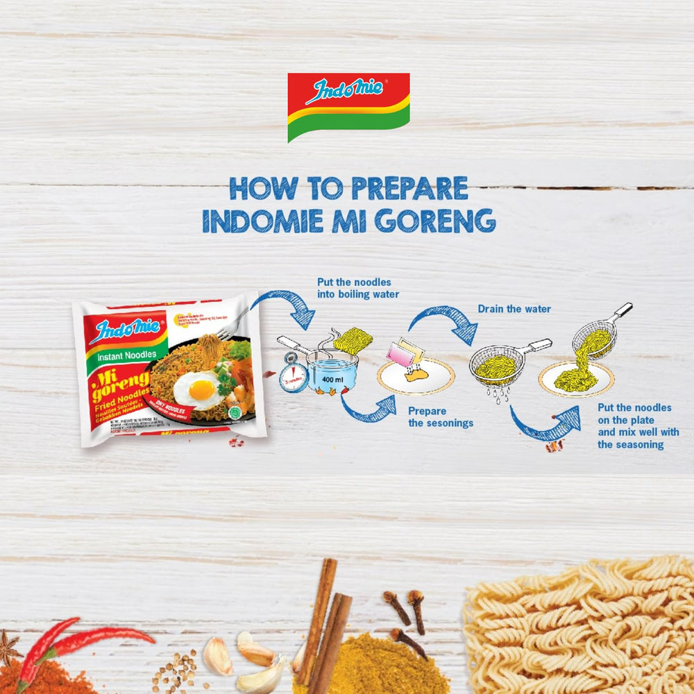 INDOMIE – Instant Mi Goreng tészta – gyűjtőcsomagolás (40 x 80 g)