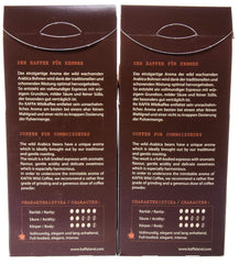 Cafea sălbatică organică, prăjire Espresso, boabe întregi (2 x 250 g)