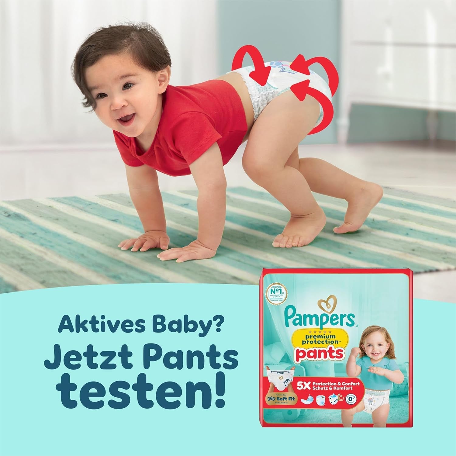 Pampers Premium Protection Size 6, 144 pelenka, 13kg-18kg, az első számú bőr- és szivárgás elleni védelem