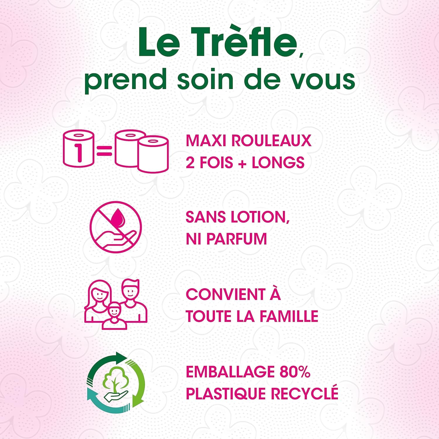 Hârtie igienică Maxi Douceur - 36 de role maxi - 72 de role clasice - grosime dublă - ambalaj din plastic reciclat 80%
