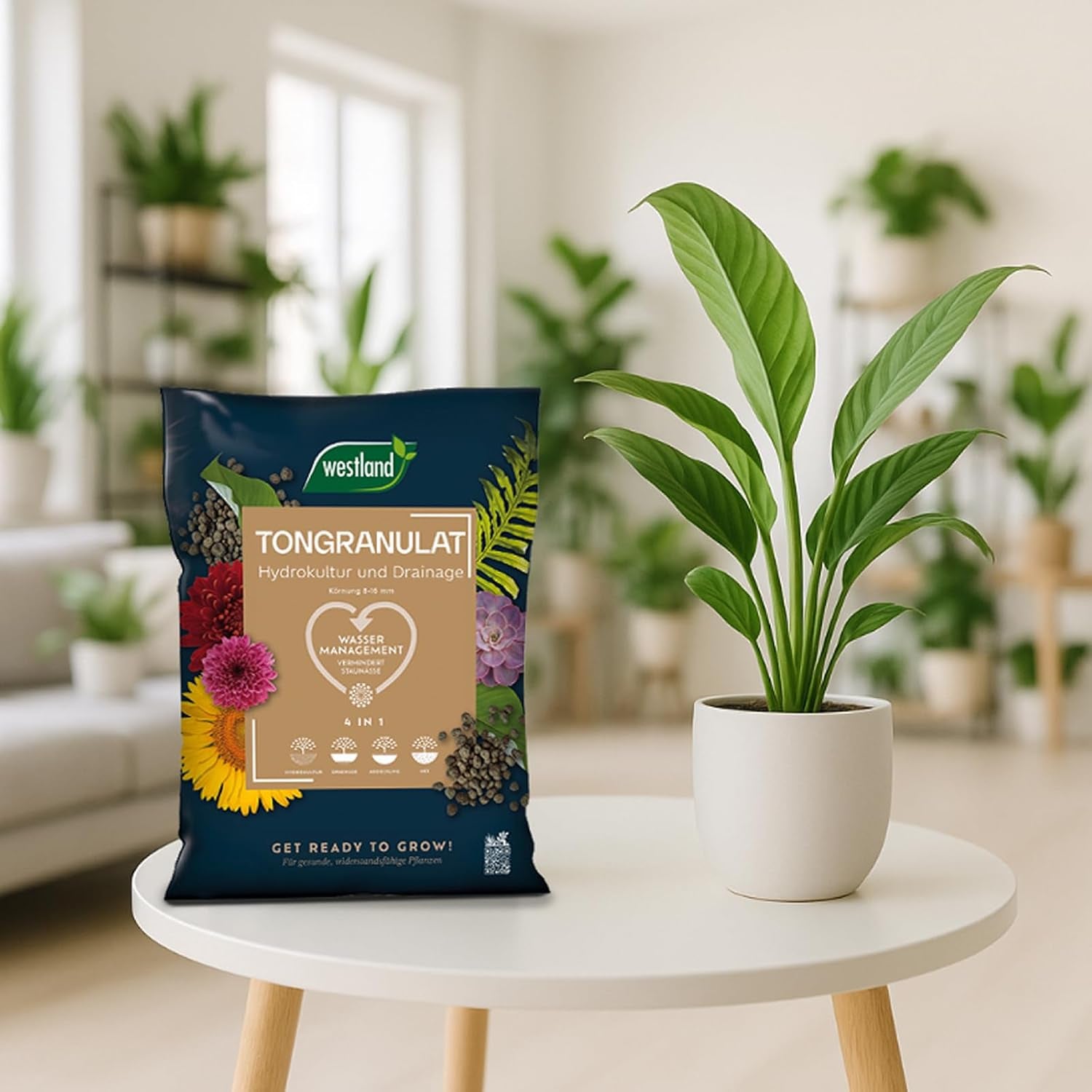 Westland Clay Granules, 5 L - Granulátum növények számára, ideális hidroponikához, vízelvezető szubsztrátumhoz vegyi adalékok nélkül, beltéri és kültéri használatra